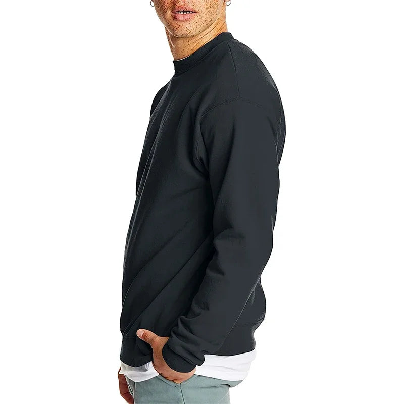 Men's Fashionable Thin Solid Color Hoodie Ideal for Autumn Casual Pullover Streetwear