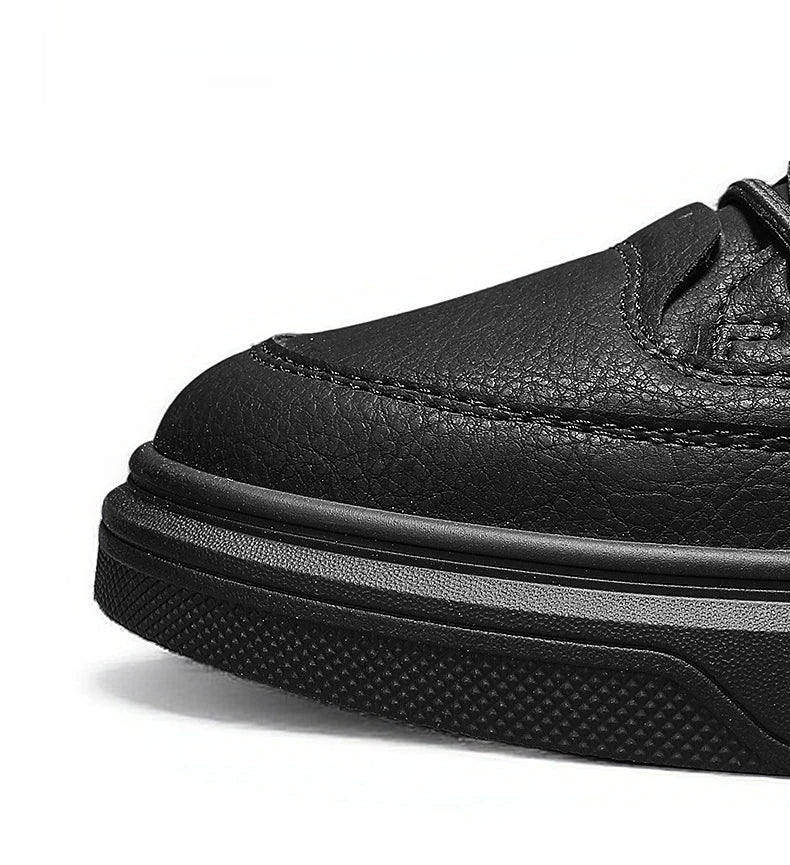 Leather Men Ankle Boots Fashion comfortable Men Sneakers Luxury British style High Top Shoes Men Platform Casual Shoes 2025 New