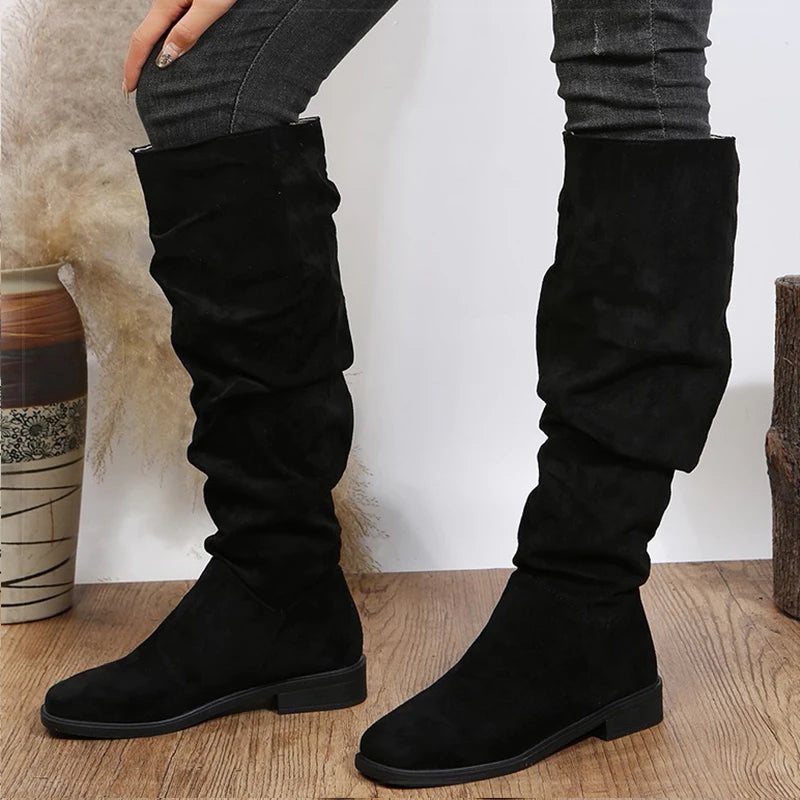 Boots Women's High Boots For Winter Shoes Woman Heels Botas Mujer New High Knee Boots Women Luxury Long Winter Footwear Snow