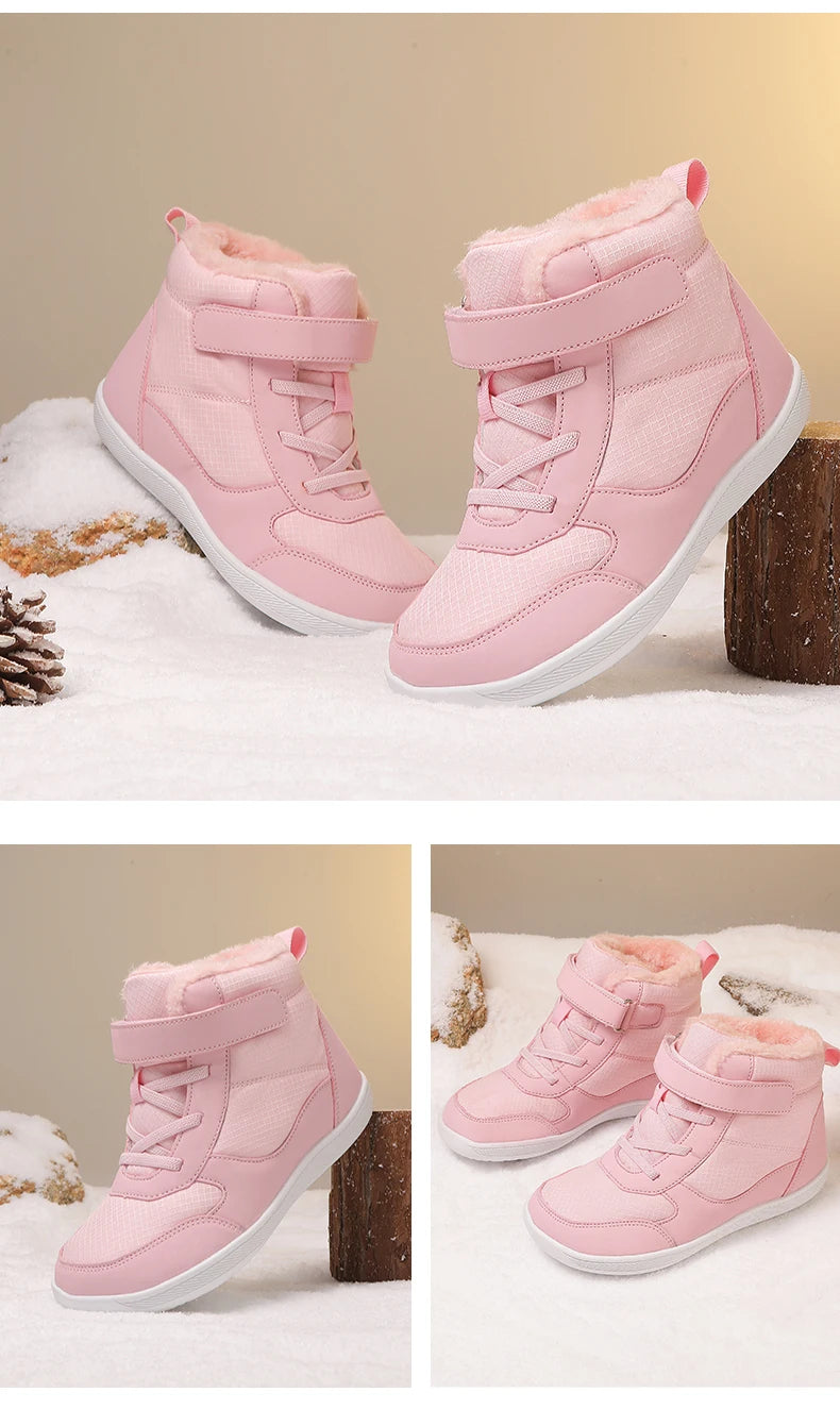 Kids Barefoot Snow Boots Winter Warm Boots for Girls Boys Outdoor Walking Non-slip Children's Shoes Girls' Boy Shoes Sneakers