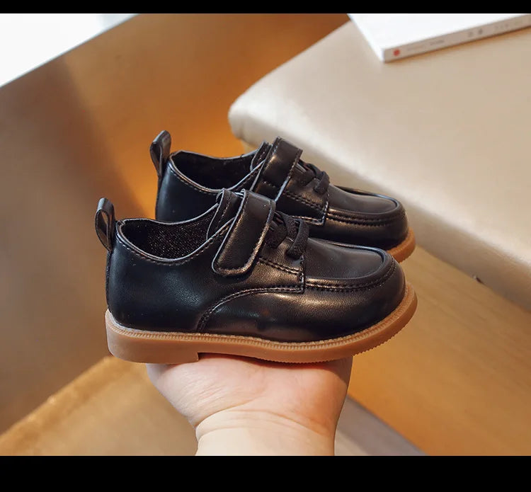 Kids Leather Shoe2023 Spring Autumn New British Leather Shoe Anti Slip Performance Shoes Boy Gril Kids Shoe Fashion Casual Shoes