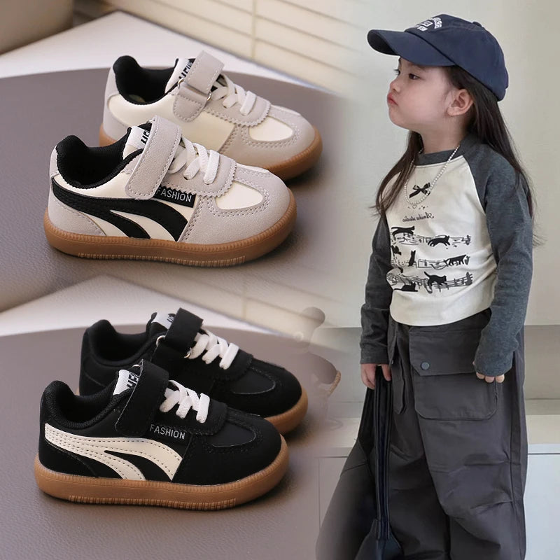 Children's Sneakers 1-8 Years Old Beige Lightweight Boys Girls Casual Shoes Four Seasons Black Soft Non-slip Kids Single Shoes