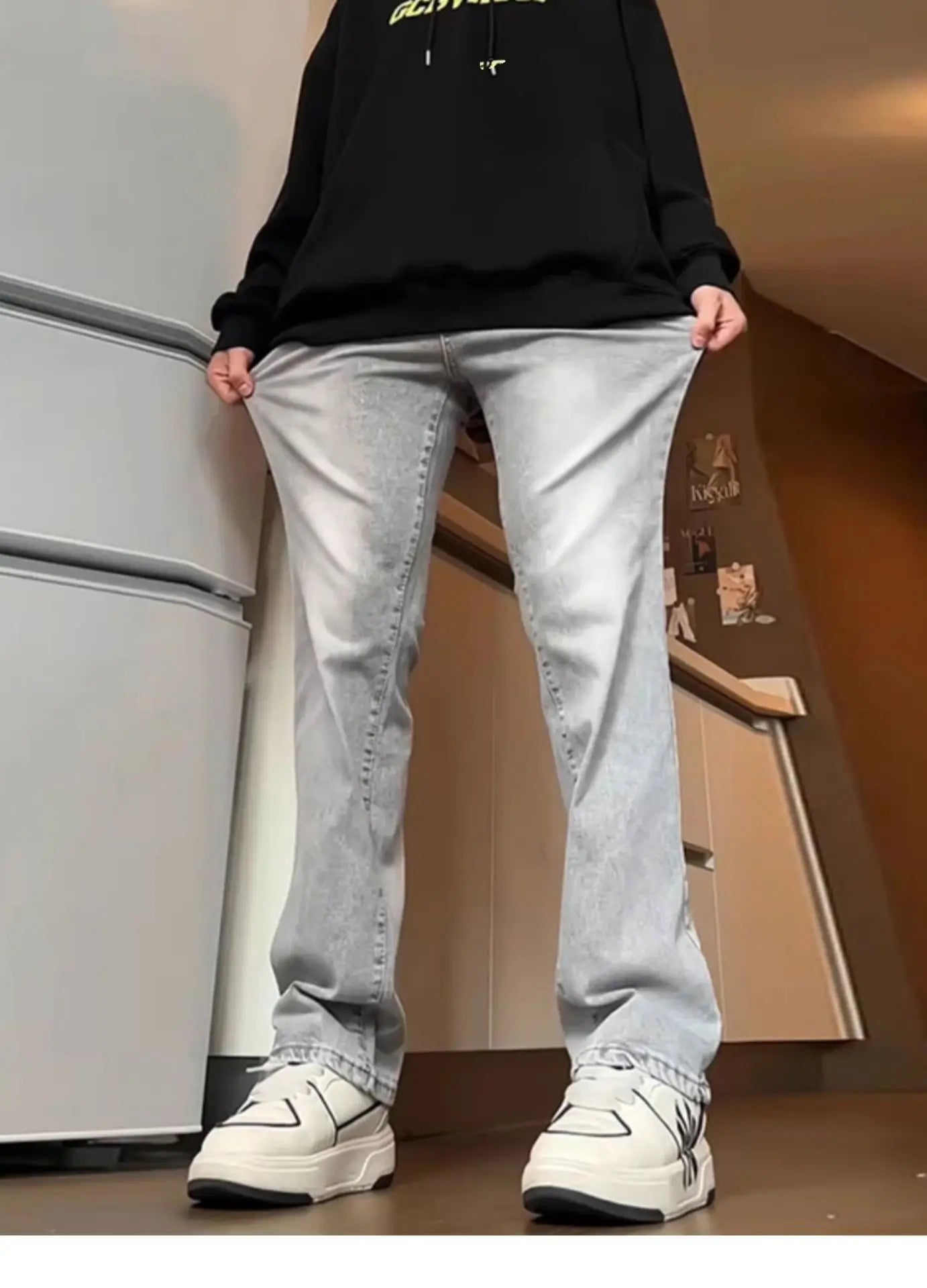 Straight Jeans Men's Spring and Autumn Slim Fit Slim and Loose Trousers