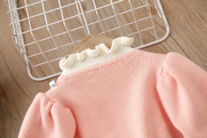 Kids Dresses for Girl Woolen Dress Children Knitted Jumpsuit Bow  Fashion Long Dress Baby Girl Dress Summer Dresses Ropa De Niña