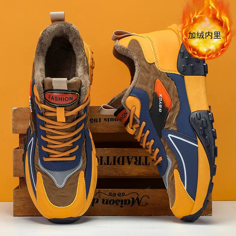 New Sneakers Shoes for Men Luxury Platform Male Sneakers High Quality Casual Running Shoes Winter Plus Size Cotton Man Shoes