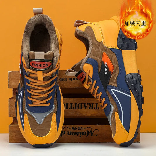 New Sneakers Shoes for Men Luxury Platform Male Sneakers High Quality Casual Running Shoes Winter Plus Size Cotton Man Shoes