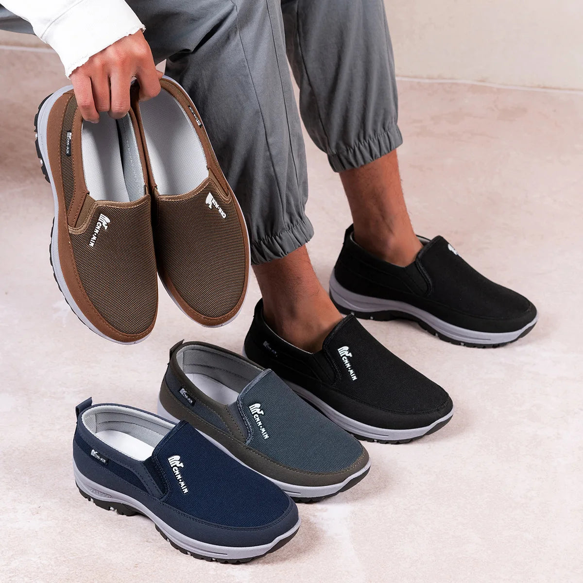 Men's Casual Classic Loafers 2025 New Middle-aged and Elderly Casual Sports Lightweight Soft Sole Shoes Comfortable and Non-slip