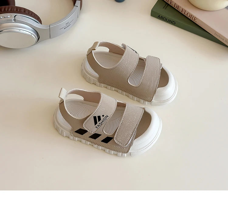 Kids Sandals Children Summer Beach Shoes for Boys Girls Toddlers Little Boy Sandals Fashion 2025 New Toes-covered Anti-kick Soft