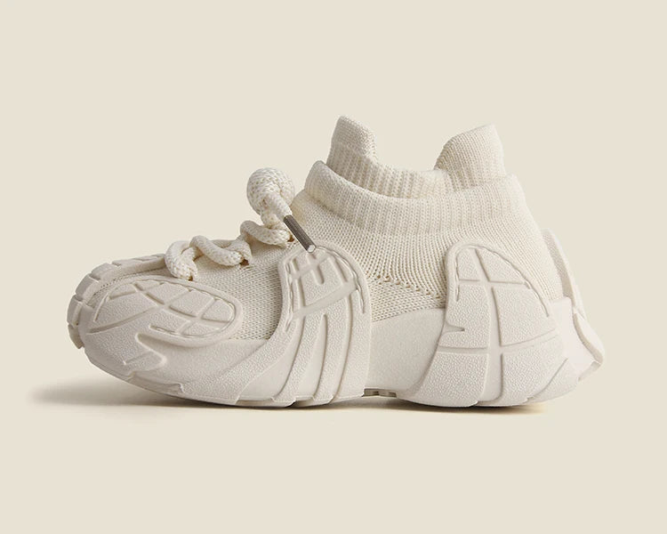 Kid Shoes Sneakers Fashion Knit Luxury Designer High Top Children Shoes Comfortable Casual Running Sports Tennis Shoes Boy Girls