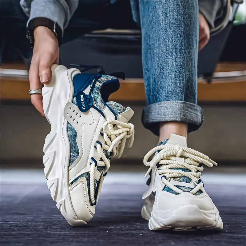 2024 New Shoes For Men Sneakers Male Casual Mens Shoe Big Shoelace Trainer Race Breathable Shoes Fashion Loafers Running