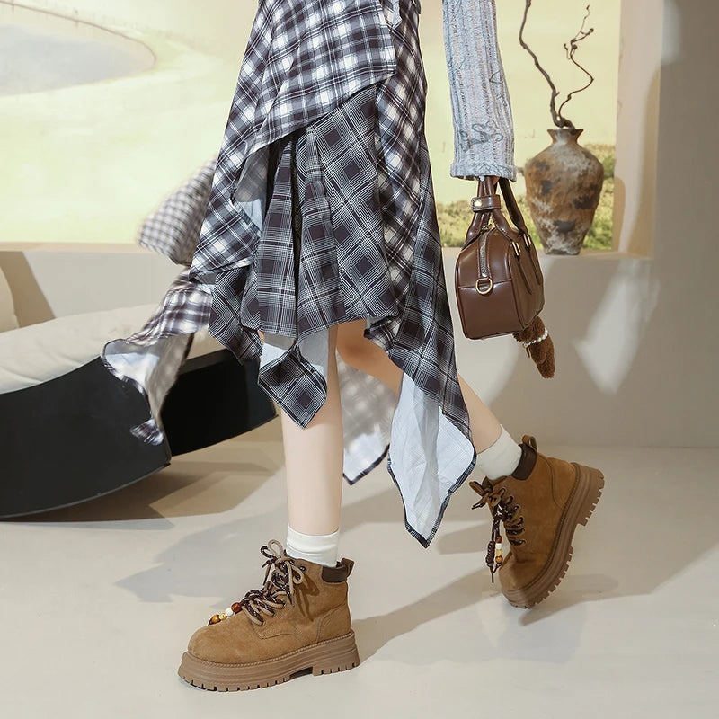 Thick-soled boots, Mallard work boots, versatile casual stylish ankle boots, MD-3