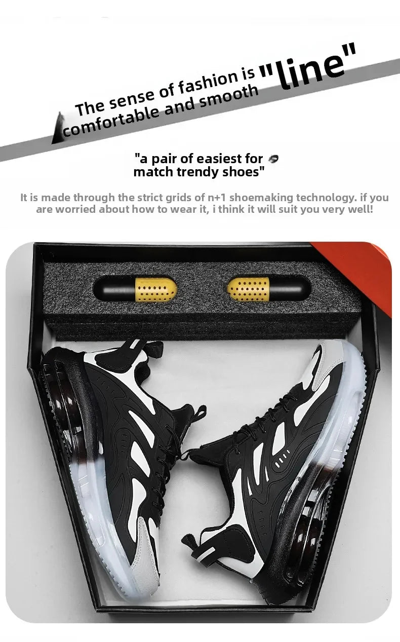 Men Shoes 2025 Casual Walk Air Cushion Marathon Breathable Lightweight Women's Comfortable Athletic Nonskid Sneakers