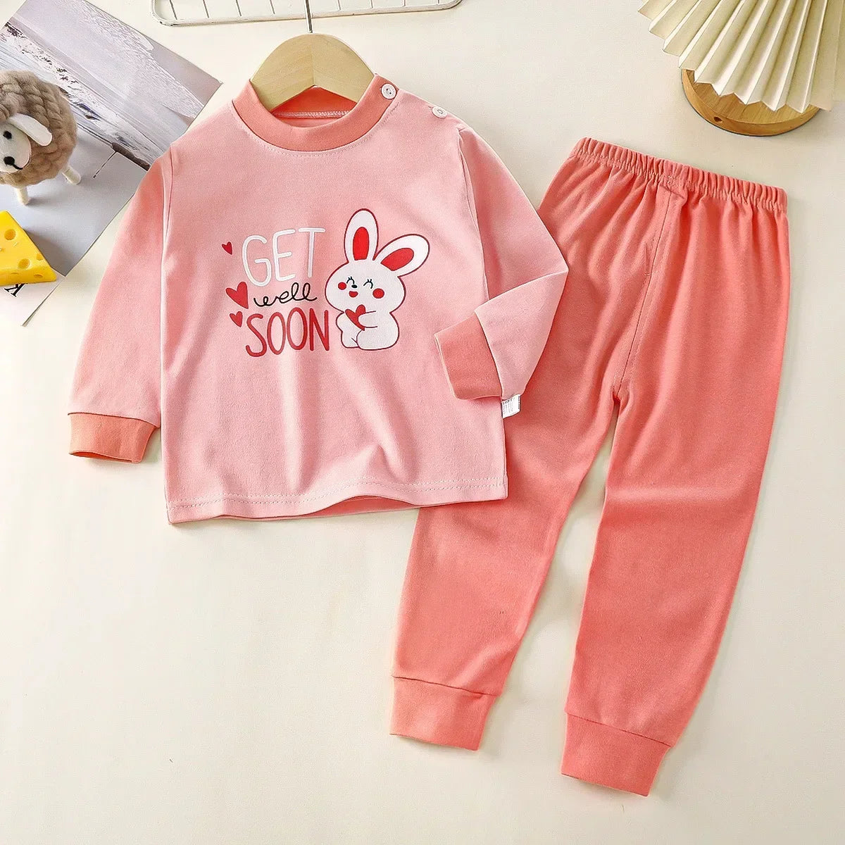 New 2025 Boys Girls Autumn Warm Pure Cotton Pajamas Kids Cute Cartoon Dinosaur Long Sleeve Pyjamas Baby Sleepwear Clothing Sets