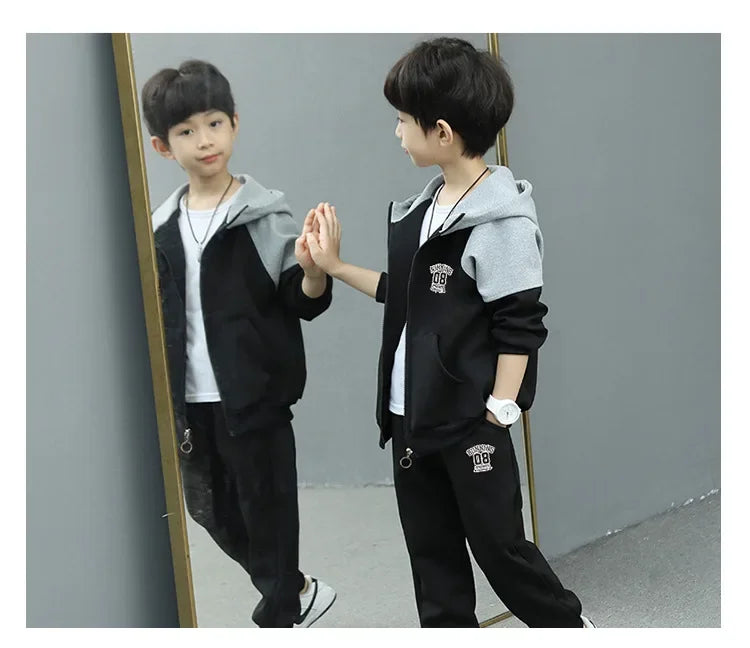 Boys Spring/autumn 2024 New Arrival Fashionable Baby Trendy Brand 2-piece Set Cool Kids Clothes For Little Ones