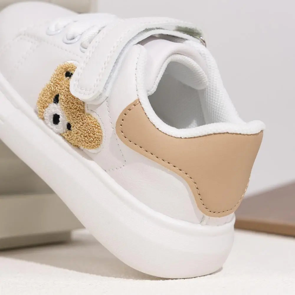 Children's Sneakers Solid Color Bear Casual Shoes Anti-Slip Soft Comfortable Kids Shoes Four Seasons Hundred Boys Girls Sneakers