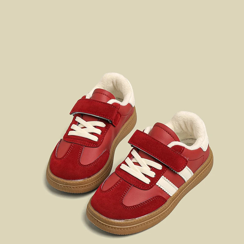 Children Casual Sneakers New Black Soft Bottom Girls Boys German Training Shoes Autumn Winter Fashion Red Kids Baby Casual Shoes