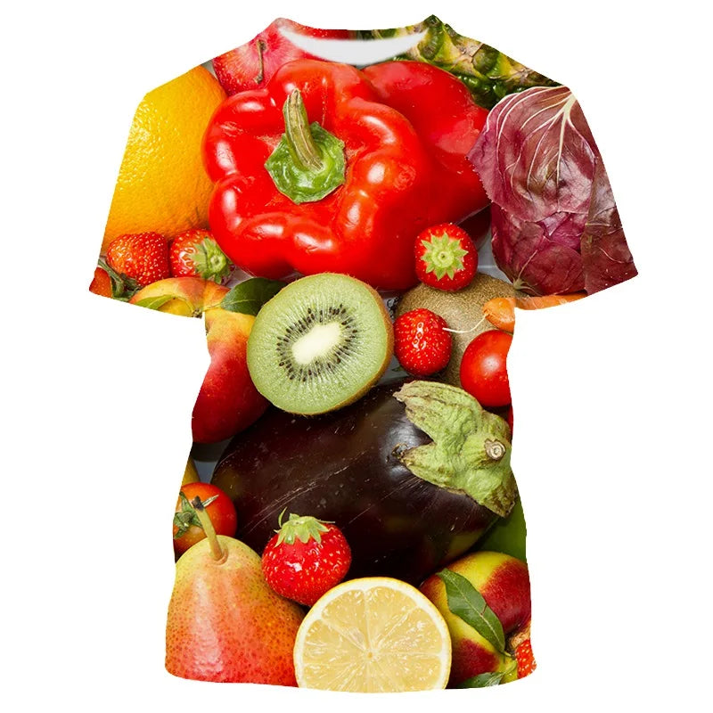 New Summer Strange Delicious Fruit Graphic 3D Print T-Shirts Men Women Funny T Shirt Short Sleeve Oversized Tee Top Kid Clothing