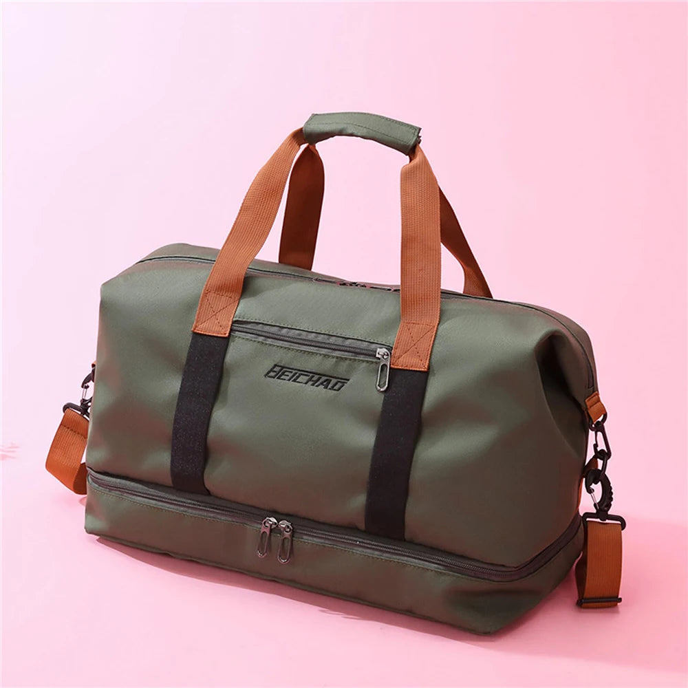 Travel Handbag Sports Gym Bag for Women Men Duffle bag Sport Workout Gym Swim Crossbody  Shoulder Bag with Shoe Compartment