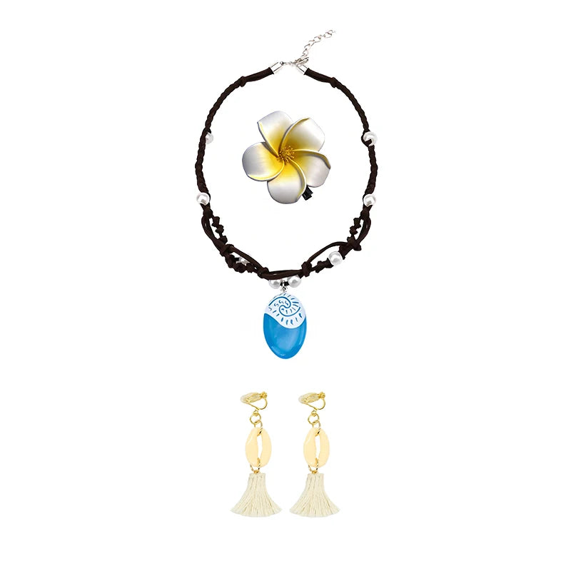 Summer Fancy Girl Princess Moana Dress Halloween Cosplay Carnival Party Primitive Tribes Maui Boys Costume Cartoon Kids Clothes