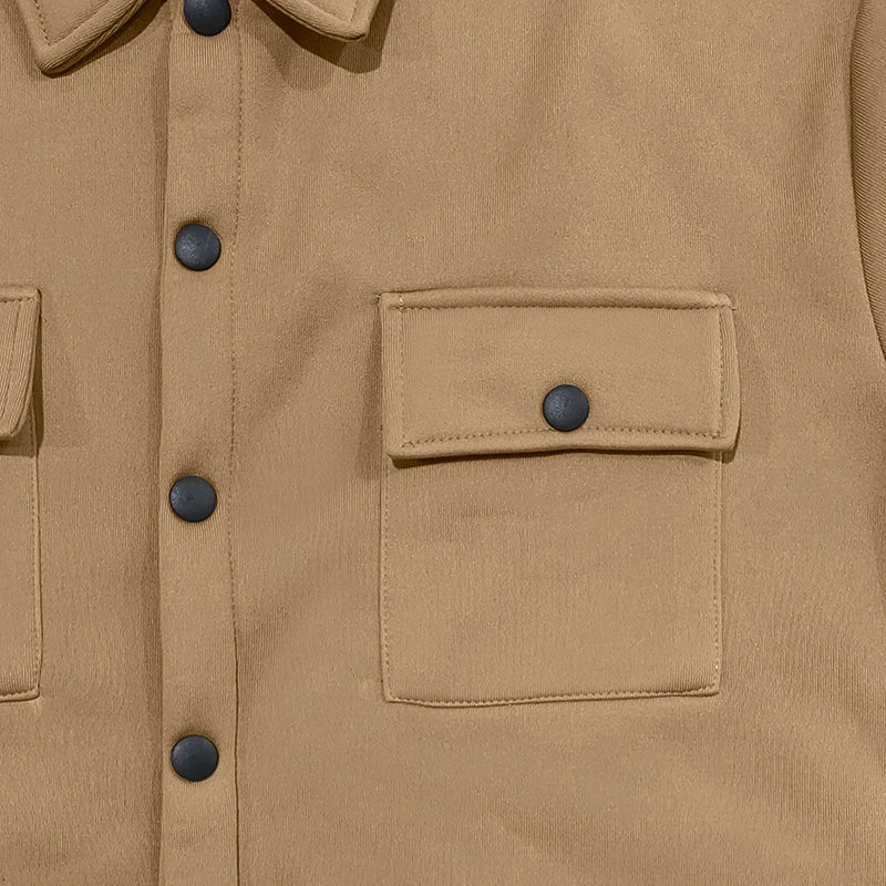 American heavy Fleece men's overalls lined with outdoor sports pants tactical hunting jacket shirt two sets business casual