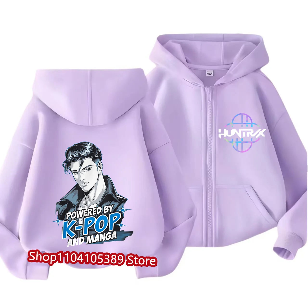 Kpop Demon Hunters Zipper Hoody Children Huntrix Rumi Zoey Cartoon Fashion Zip Sweatshirt Boy Girl Casual Tops Kids Clothes Gift