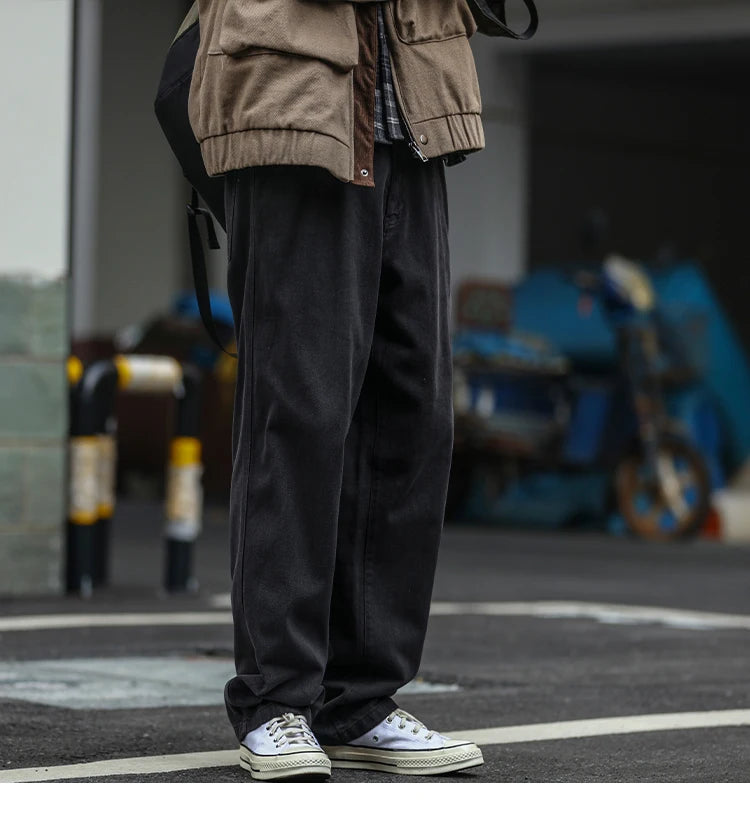 Japanese Streetwear High Quality Cargo Pants For Men Clothing Harajuku Casual Straight-Leg Trousers Korean Fashion Baggy Pants