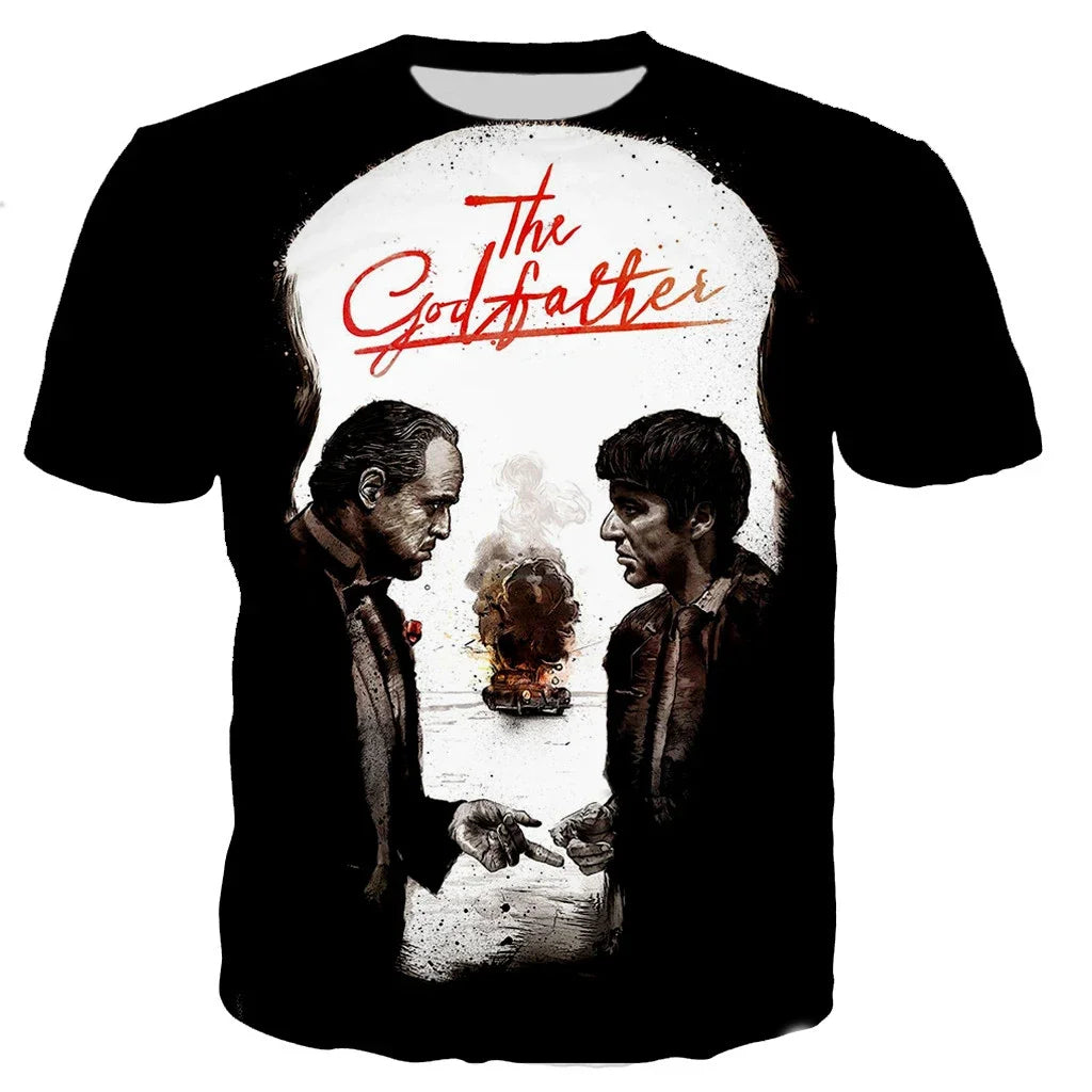 The Godfather Movie 3D Print T-Shirts Summer Men Women Casual Fashion Oversized Short Sleeve T Shirt Kids Tees Tops Man Clothing