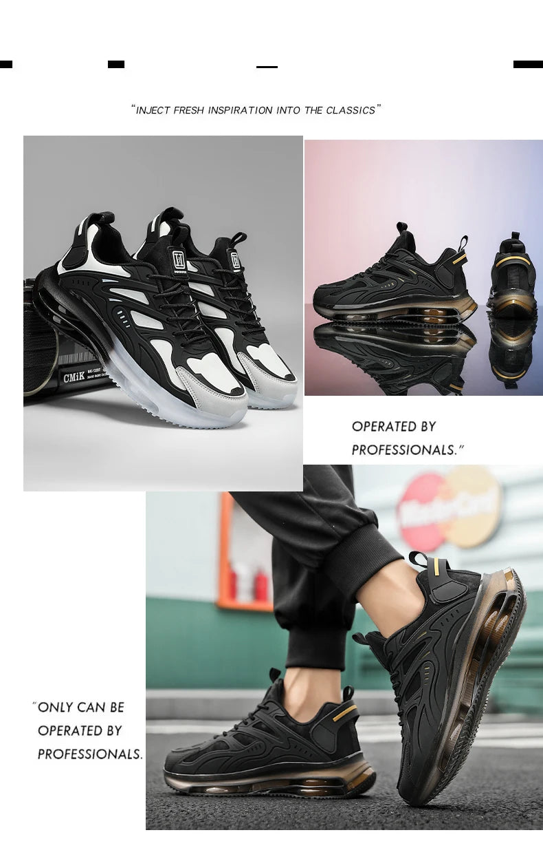 Men Shoes 2025 Casual Walk Air Cushion Marathon Breathable Lightweight Women's Comfortable Athletic Nonskid Sneakers