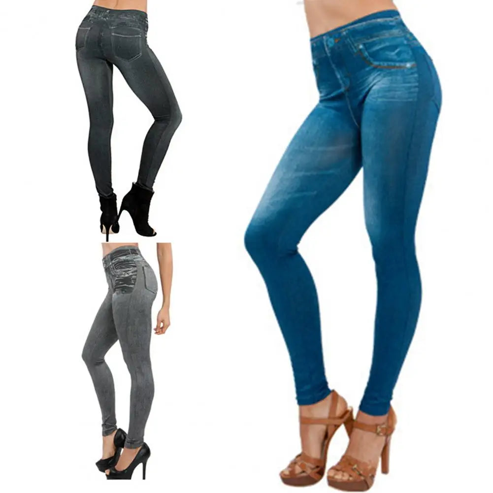 Fashion Women Jeans Stretch Breathable Skin-friendly Stretch Denim Pencil Pants