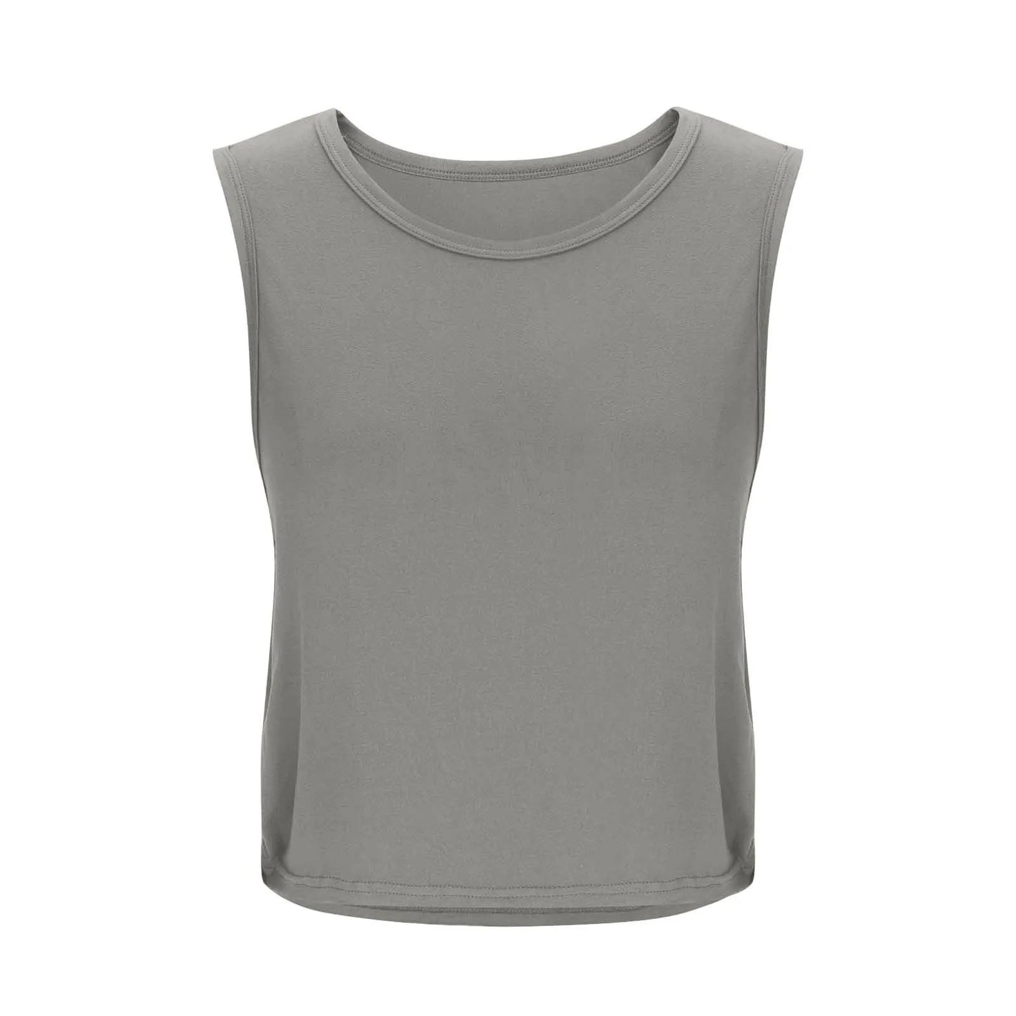 Women Sleeveless Yoga Tops Breathable Blouse Cover Up Gym Workout Cool T-Shirt Running Short Tank Crop Top Athletic Vest
