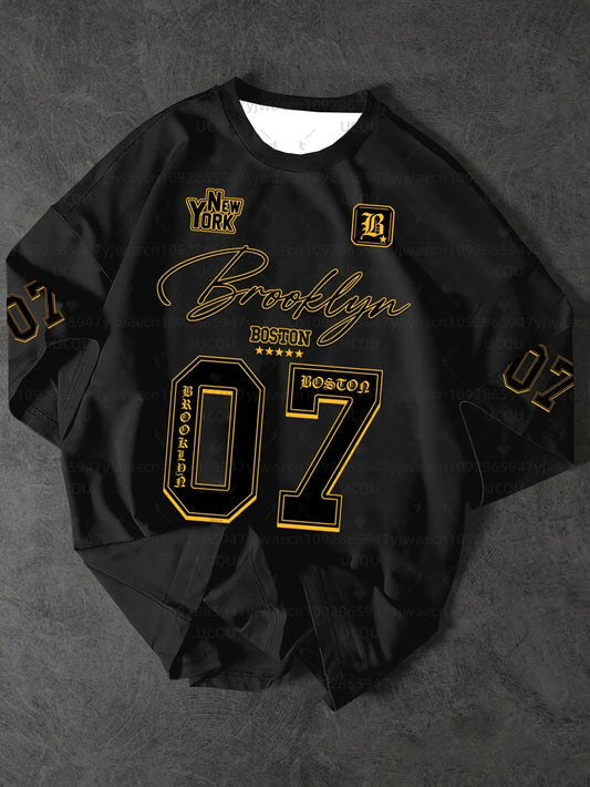 Men's Sports Jersey Brooklyn 07 Print Short Sleeve T-Shirt Summer Graphic Tee Jerseys Plus Size Women's Sport T-Shirt Tops
