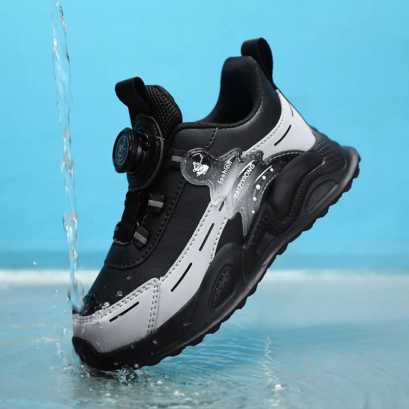 Children Sneaker Boys Casual Shoes Leather Student Walking Shoes Kids Non-slip Lightweight Girls Sports Running Tennis Footwear