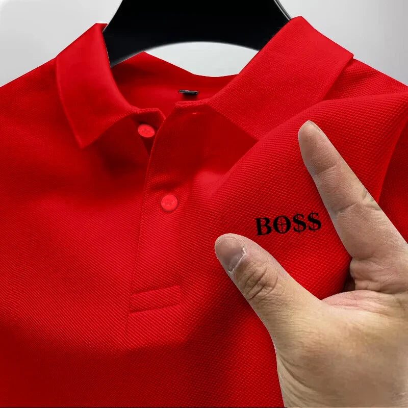 Men's Short Sleeve Polo Shirt, Quick Dry, Breathable, Casual, Stylish, Business, Sports, Summer, High, New, 2025