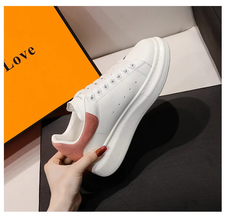 2024 Classic Leisure Sports Sneakers Height Increasing Lovers With Men's and Women's Thick Bottom fFlat Lace-up Waterproof Shoes