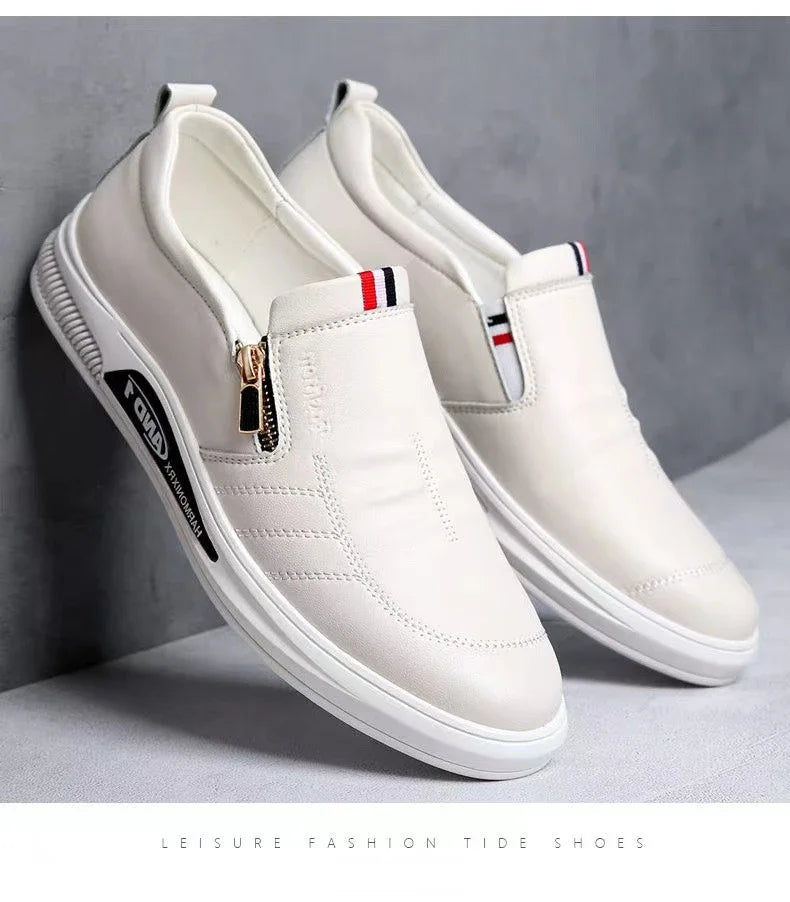 Casual Leather Shoes Men Loafers Trend Brand Business Shoes Autumn Slip on Flat Man Sneakes Comfortable Moccasins Zapatos Hombre