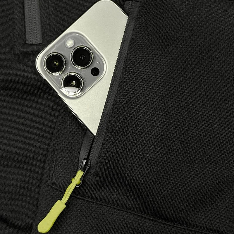 Autumn and Winter 2025 new men's hooded sweatshirt + pants two-piece set, outdoor multi-pocket men's pullover sportswear set