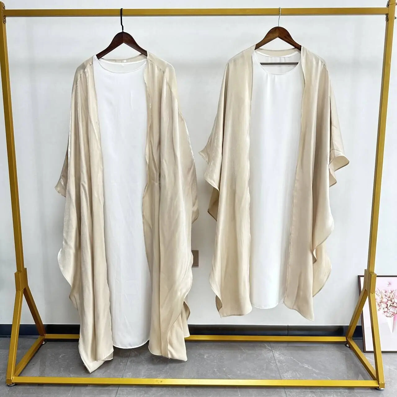 New Mother and Daughter Abaya Dubai Muslim Women Kids Girls Maxi Dress 2pcs Set Eid Djellaba Jalabiya Turkey Kimono Islamic Robe