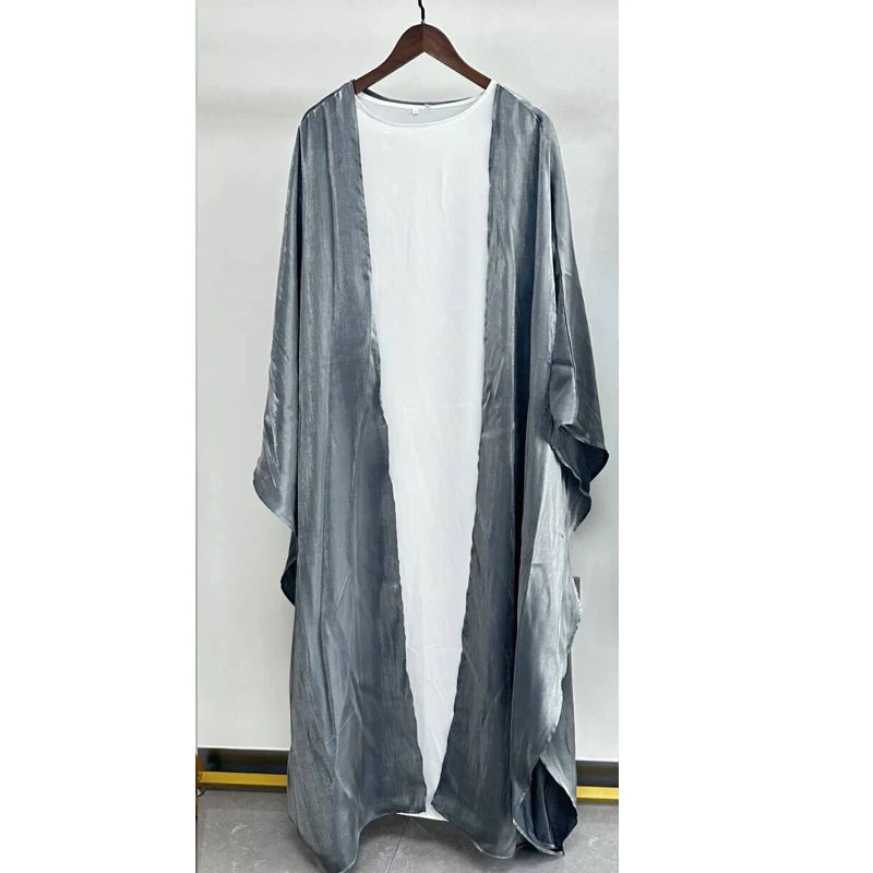 New Mother and Daughter Abaya Dubai Muslim Women Kids Girls Maxi Dress 2pcs Set Eid Djellaba Jalabiya Turkey Kimono Islamic Robe