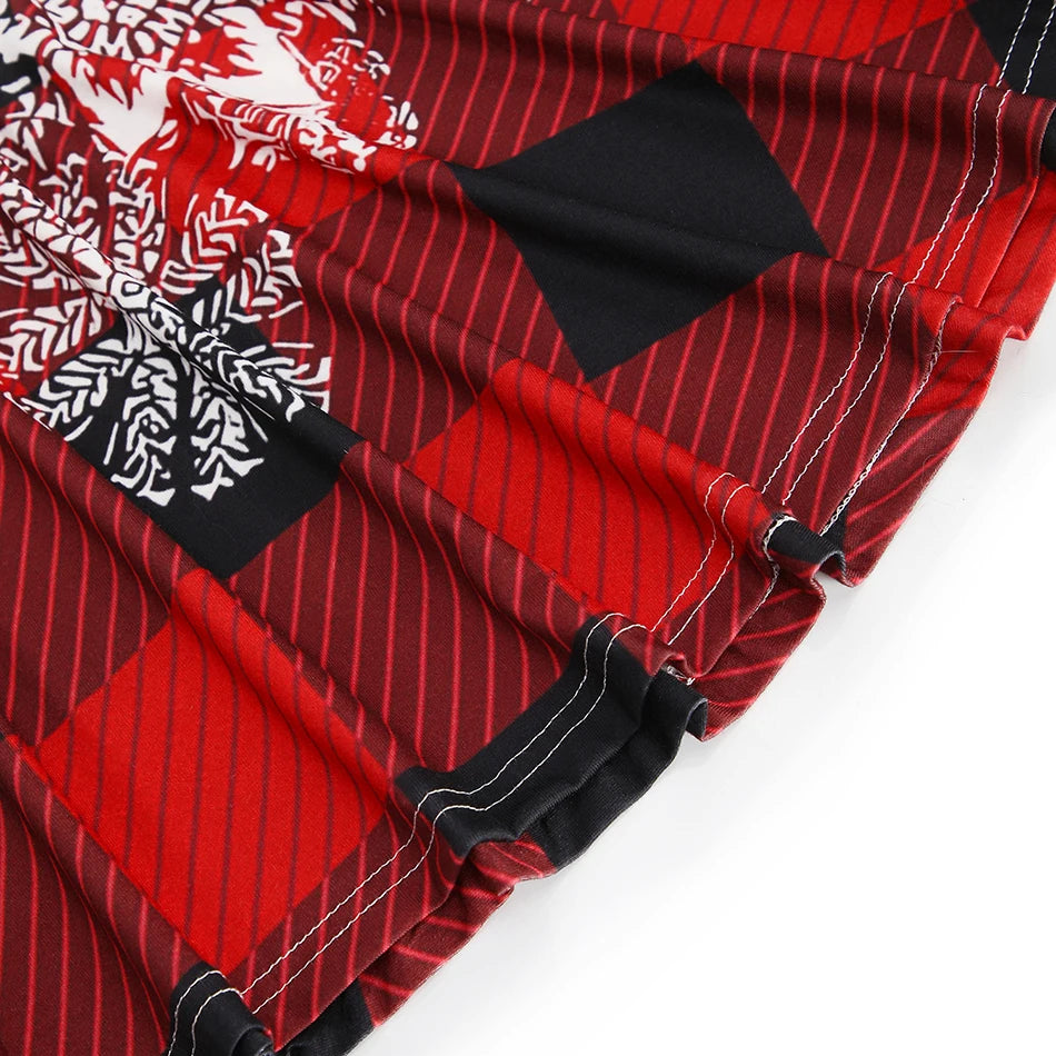 Kids Christmas Dress For Girls Clothes Autumn Winter 2026 New Children Cute Cartoon Print Long Sleeve Xmas Party Casual Dress