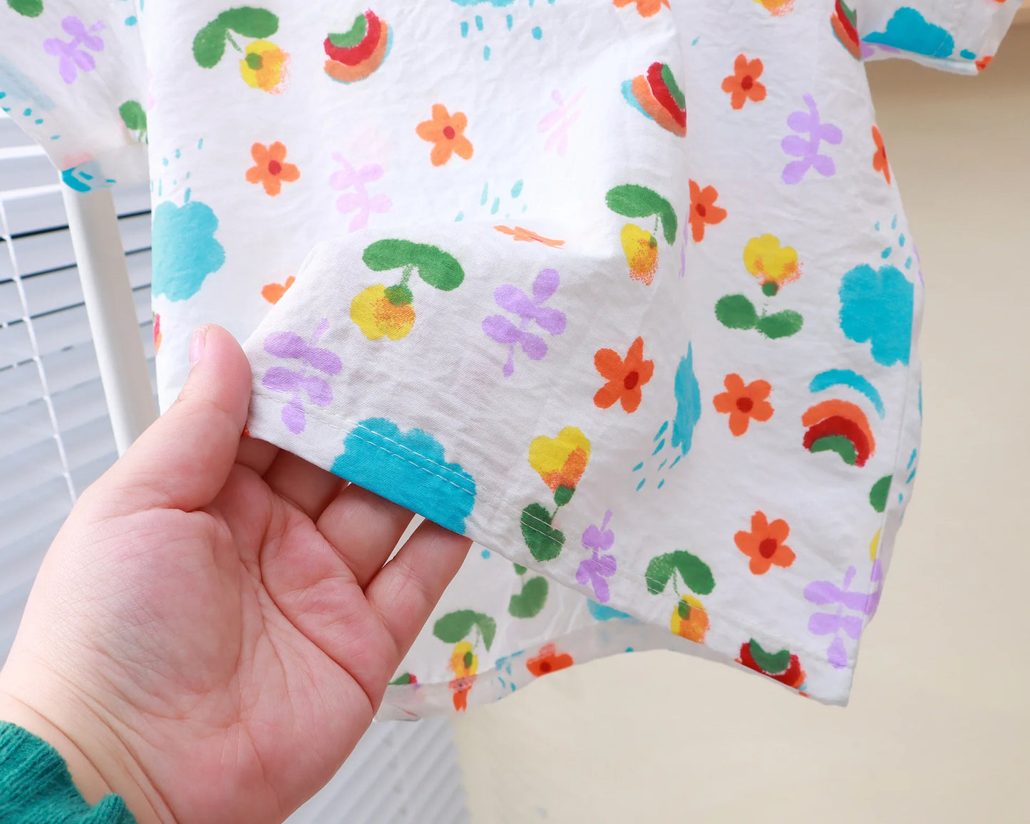 2024 New Summer Kids Clothes for Girls Short Sleeve T-shirt Tops+shorts Cartoon Children's Clothing Baby Boys Set