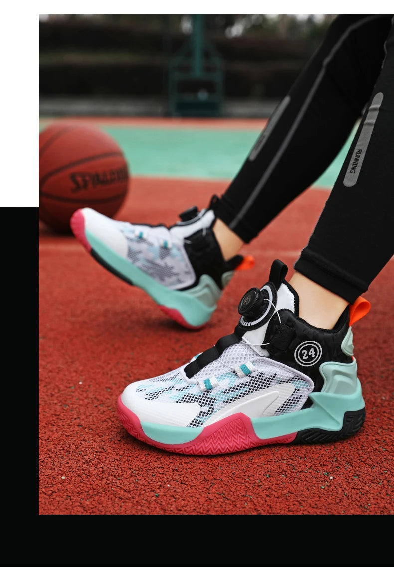 2025 New Children's Basketball Sports Shoes for Boys High Quality Running Kids Shoes Child Sneakers Non-Slip School Shoes