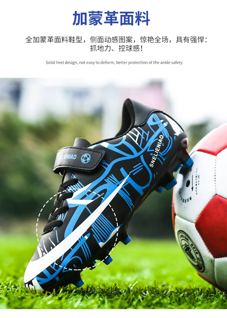 Soccer Shoes Kids Football Shoes TF/FG Cleats Grass Training Sport Footwear Trend Sneaker For Boys Chaussures De Football