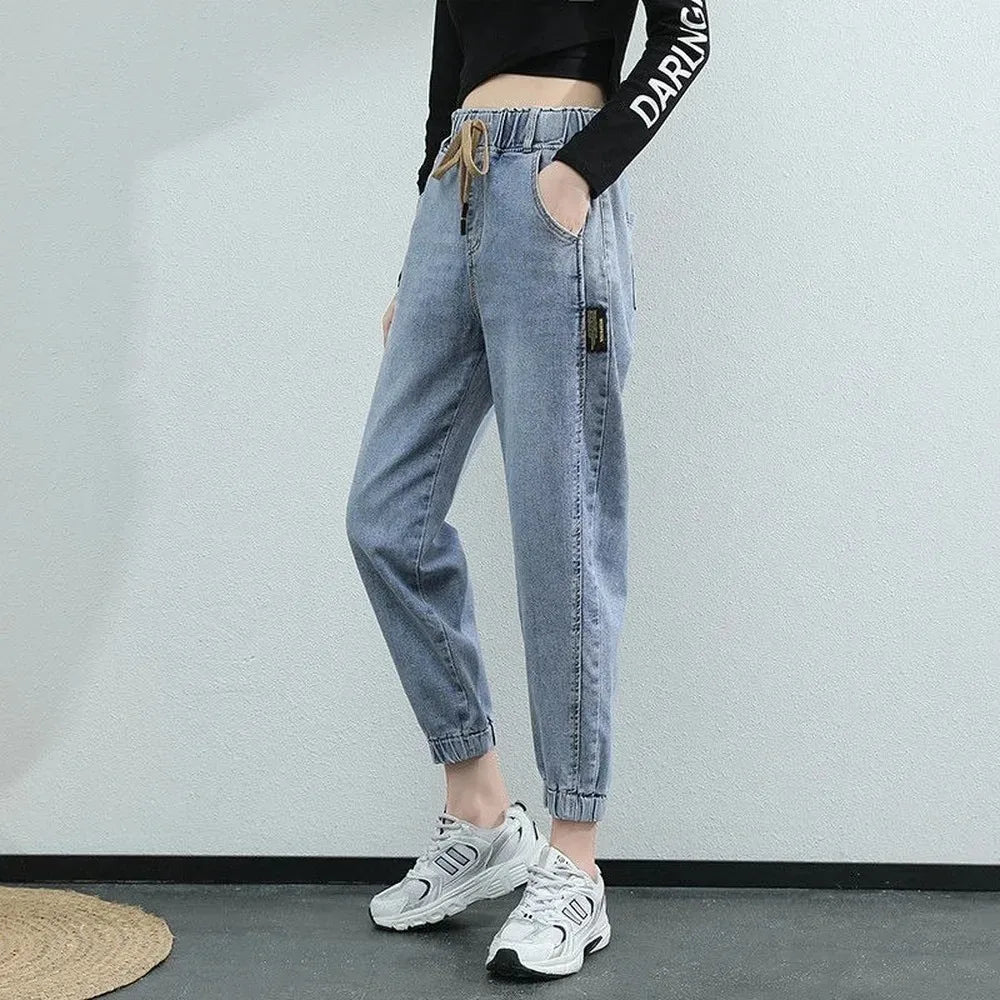 Fashion  Slim Fit Stretch Ladies pants Denim harem Pants women trousers Women jeans high Waist Skinny Jeans woman pants