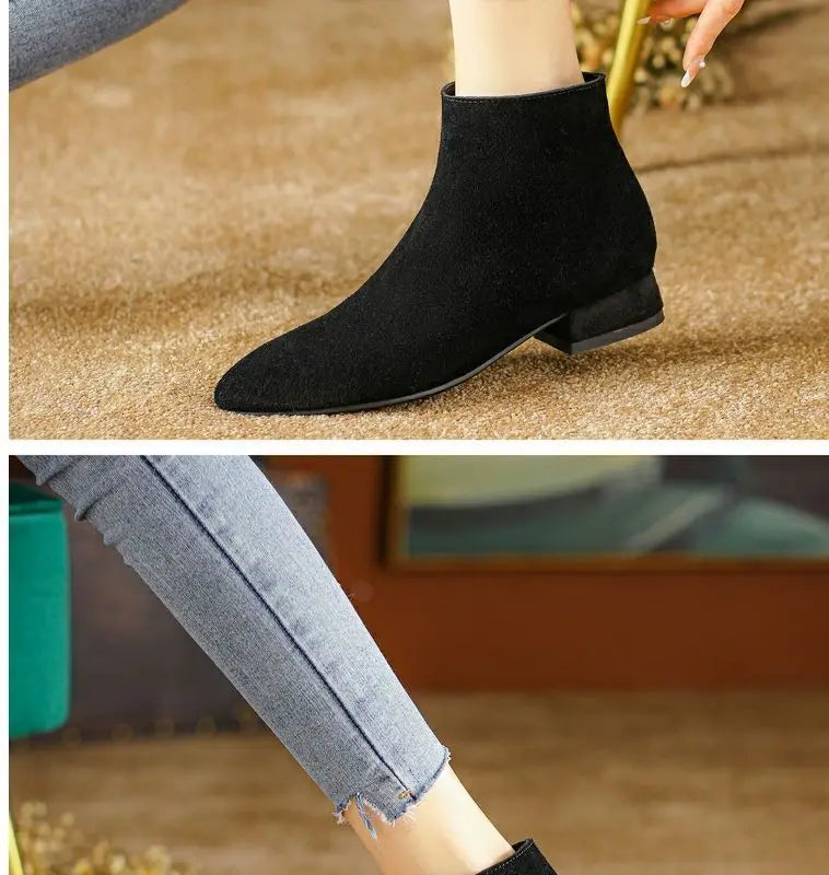 Super High Heel Boots High Heel Shoes Thick Heel Short Boots Autumn Winter 2025New Waterproof Platform Single Boot Women Boots