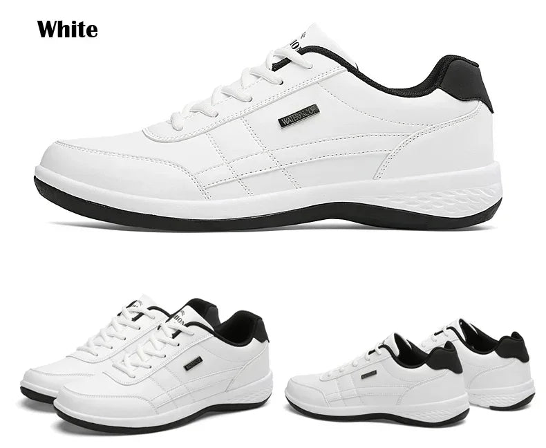 New Men Shoes Spring Autumn Waterproof Walking Sneakers Leisure Male Leather Sports Shoes Non-Slip Casual Shoes for Man