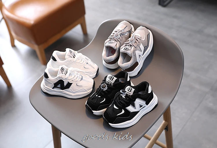 New Basket Kids Sneakers Boys Non-slip Shoes for Children Sneakers Girls Shoes Anti-slippery Leather Running Footwear Trainers