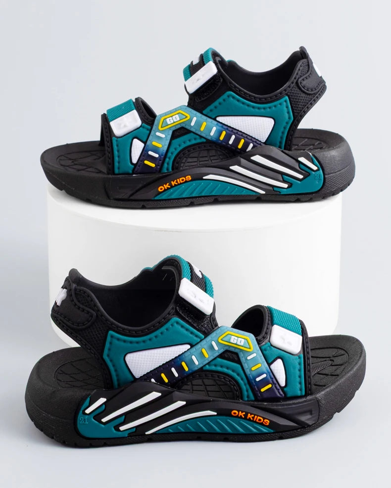 Summer Kids' Sandals Unisex Soft Bottom Casual Beach Shoes for Primary School Students Boys & Girls Charms Decorations