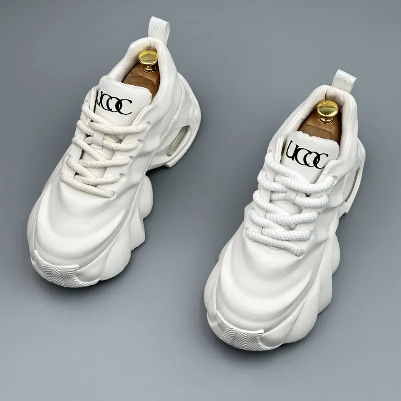 Men's High Quality Sneakers New Comfortable Leather Platform Shoes Outdoor Fashion All-match Mens Casual Shoes Кроссовки Мужские