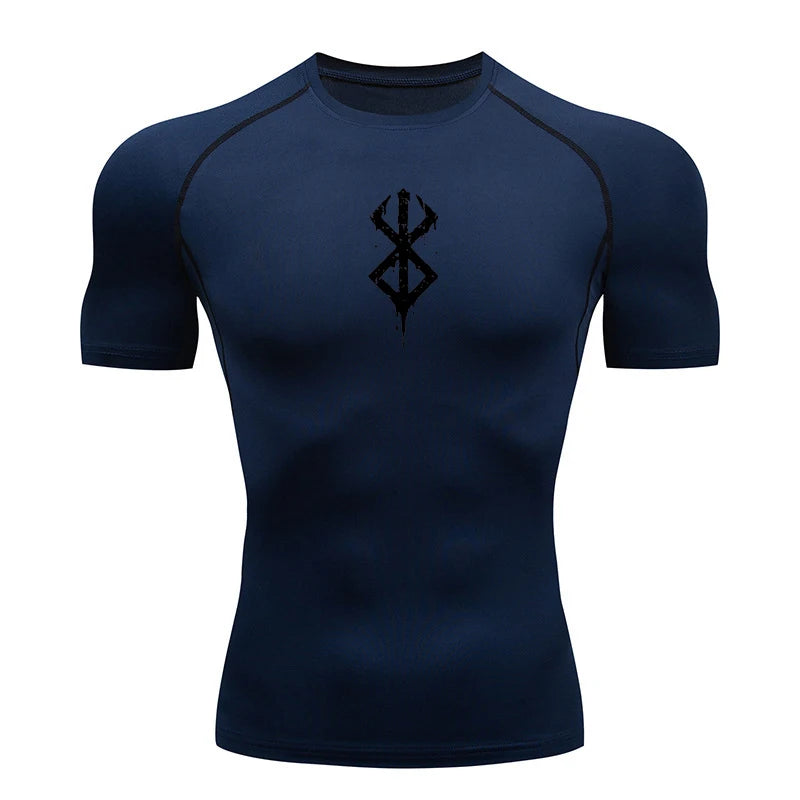 Gym Compression T-shirt Summer Sport Run Top T-shirt Men Fitness Workout Quick Dry Jogging Short Sleeves Tees Shirt Men Clothing