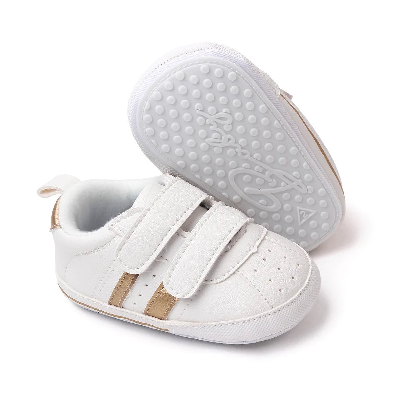 White Sneakers With Soft Soles Children's Sports Shoes For Spring/Autumn New Style Suitable For Both Boys And Girls Baby Shoes
